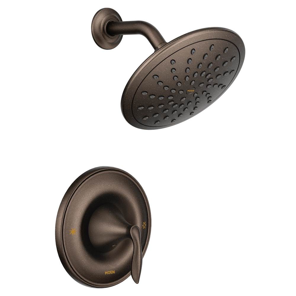 Moen Eva Posi-Temp Rain Shower Single-Handle Shower Only Faucet Trim Kit in Oil Rubbed Bronze (Valve Sold Separately)