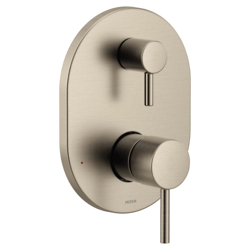 Moen Align M-CORE 3-Series 2-Handle Shower Trim with Integrated Transfer Valve in Brushed Nickel (Valve Sold Separately)