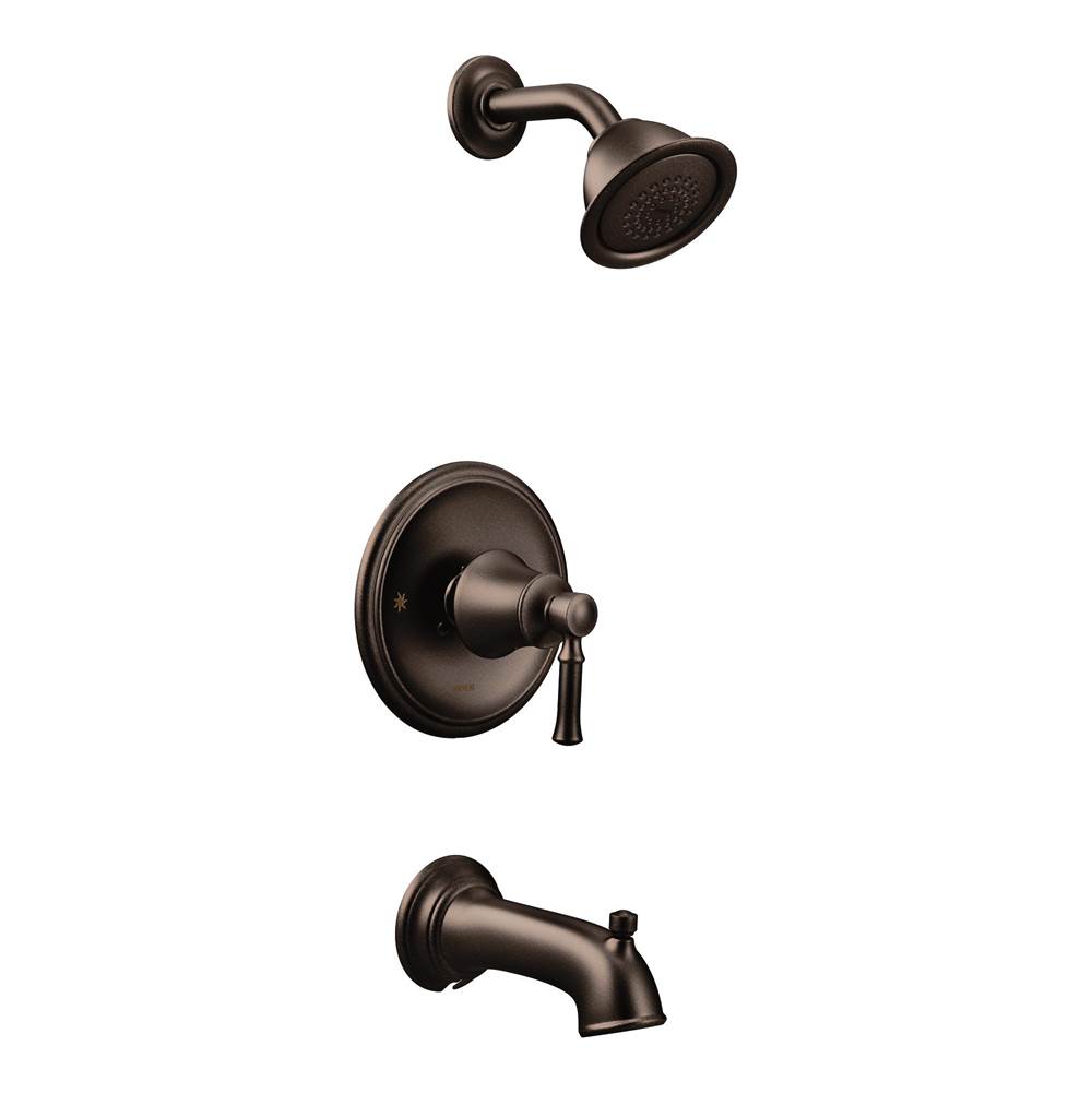 Moen Dartmoor Posi-Temp Watersense 1-Handle Wall-Mount Tub and Shower Faucet Trim Kit in Oil Rubbed Bronze(Valve Sold Separately)