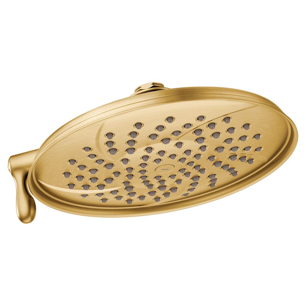 Moen Isabel 8-Inch Two-Function Eco-Performance Showerhead with Immersion Technology, Brushed Gold