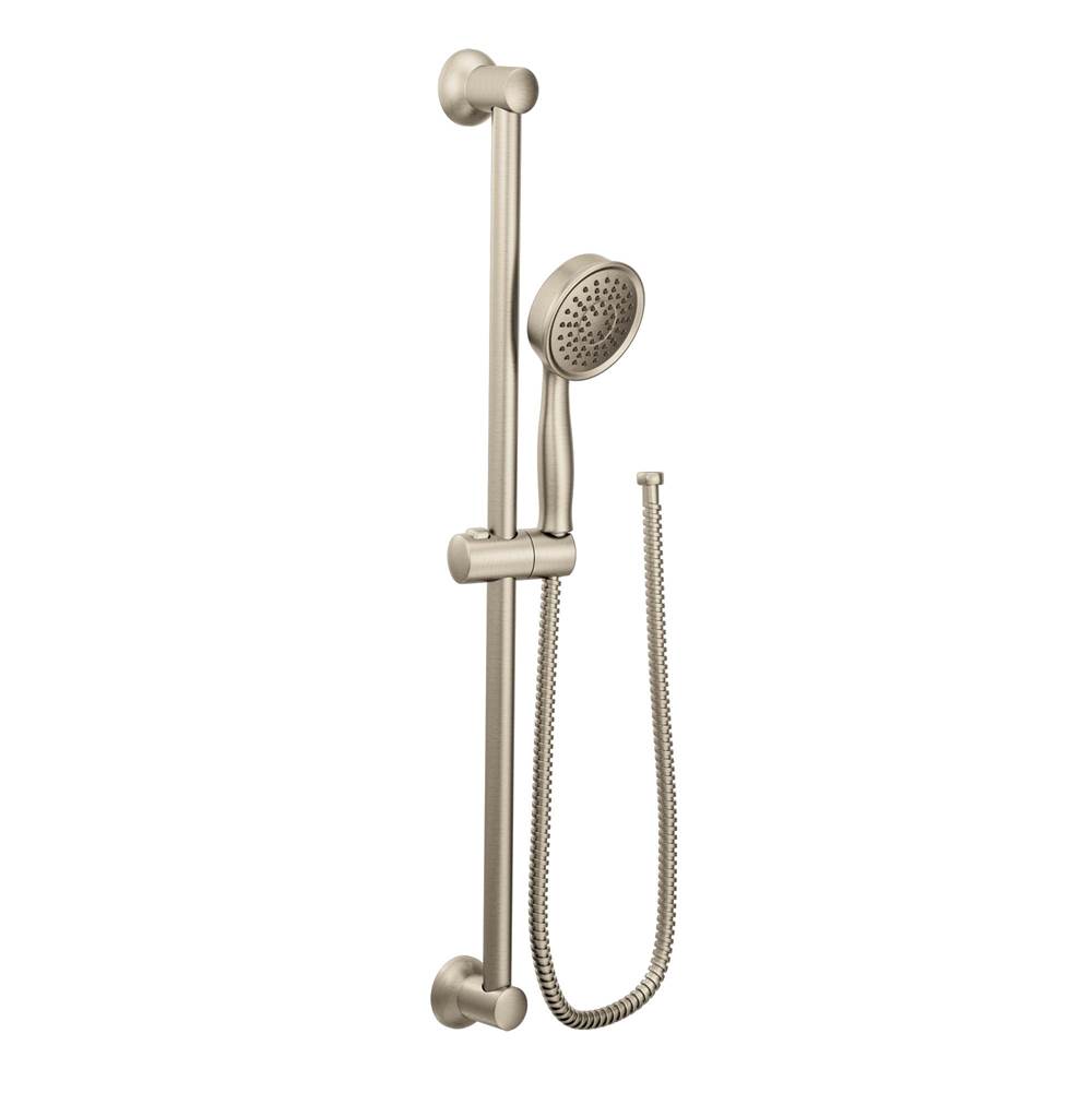 Moen Handheld Showerhead with 69-Inch-Long Hose Featuring 24-Inch Slide Bar, Brushed Nickel