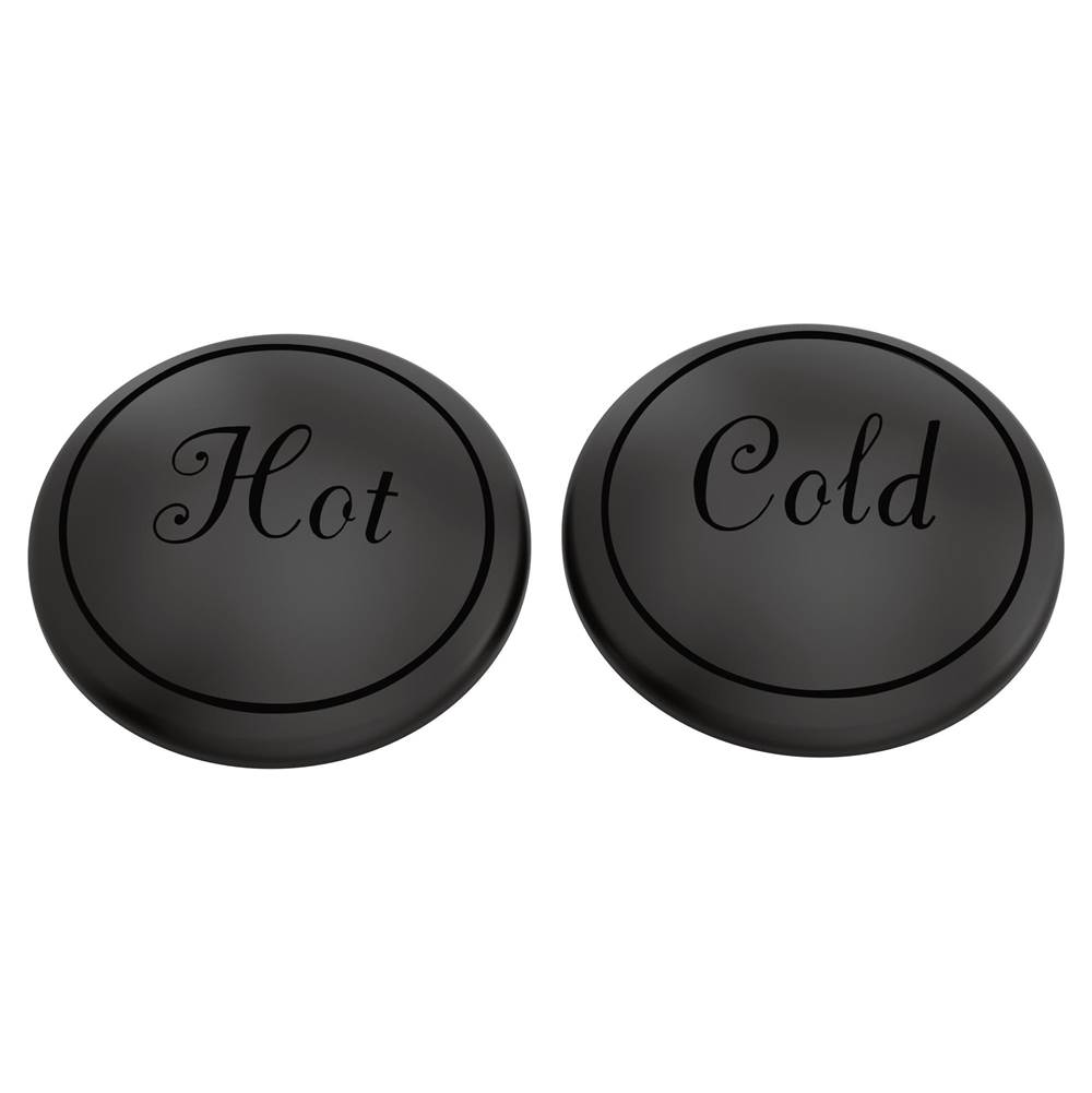 Moen Weymouth Hot and Cold Replacement Handle Caps, Matte Black