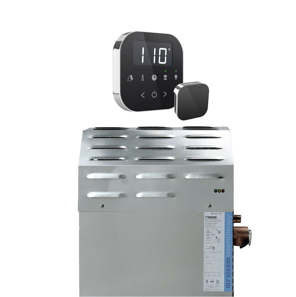 Mr. Steam Super (AirTempo) 15 kW (15000 W) Steam Shower Generator Package with AirTempo Control in Black Polished Chrome