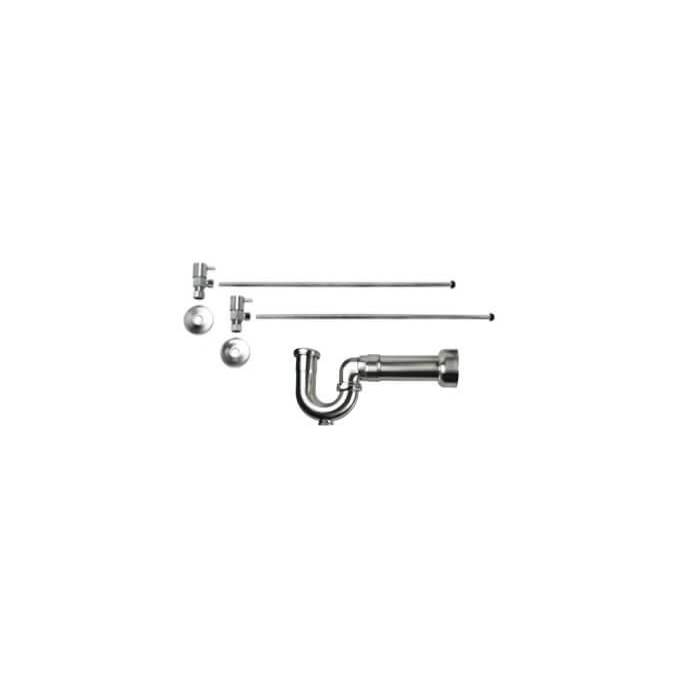 Mountain Plumbing Lavatory Supply Kit - Contemporary Lever Handle with 1/4 Turn Ceramic Disc Cartridge Valve (MT5003L-NL) - Angle, Massachusetts P-Trap