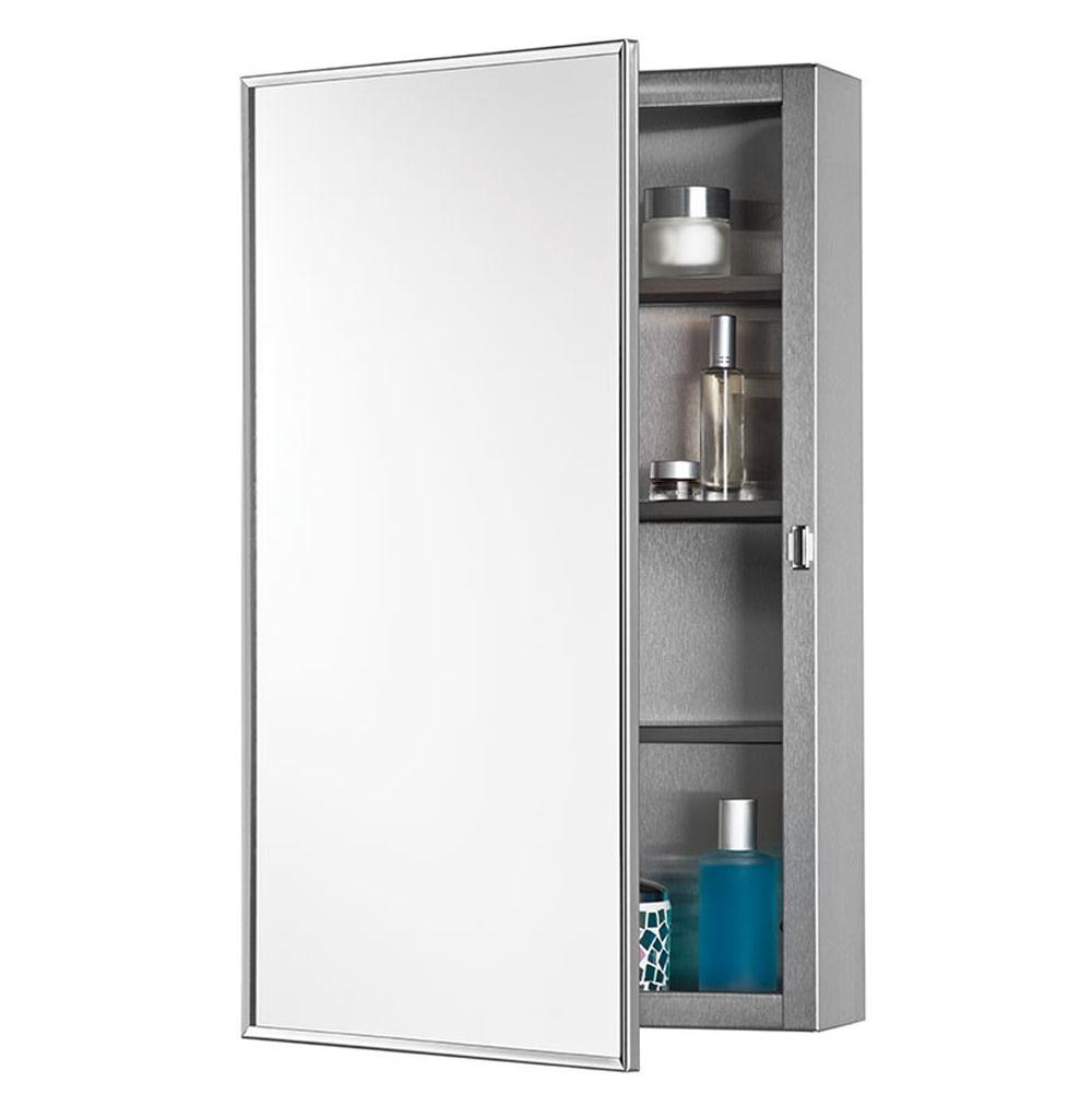 Jensen Medicine Cabinets S-CUBE 1DR 16X26 SS8 WB/SS SS/ADJ OVER PACK