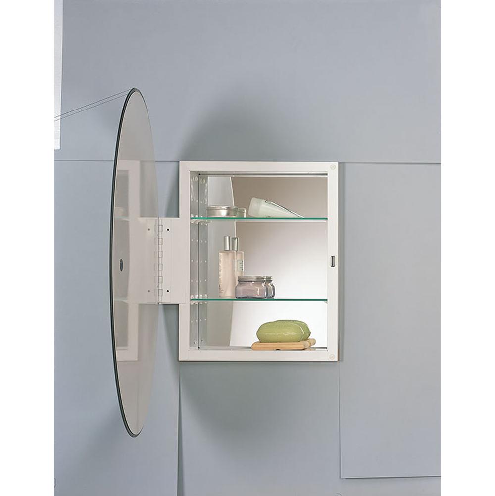 Jensen Medicine Cabinets METRO OVAL 1DR 21X31 BVL WB/ST OVER PACK