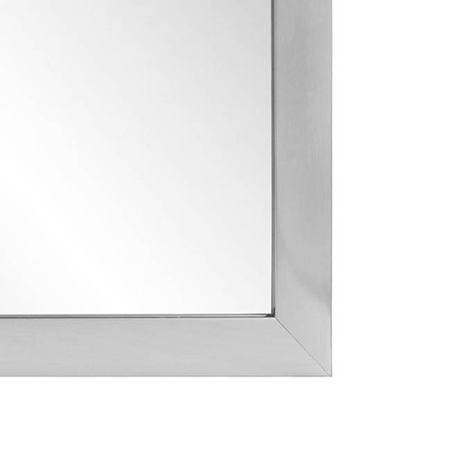 Jensen Medicine Cabinets Framed Mirror 24X36 Satin Nickel 2'' Flat Bulk