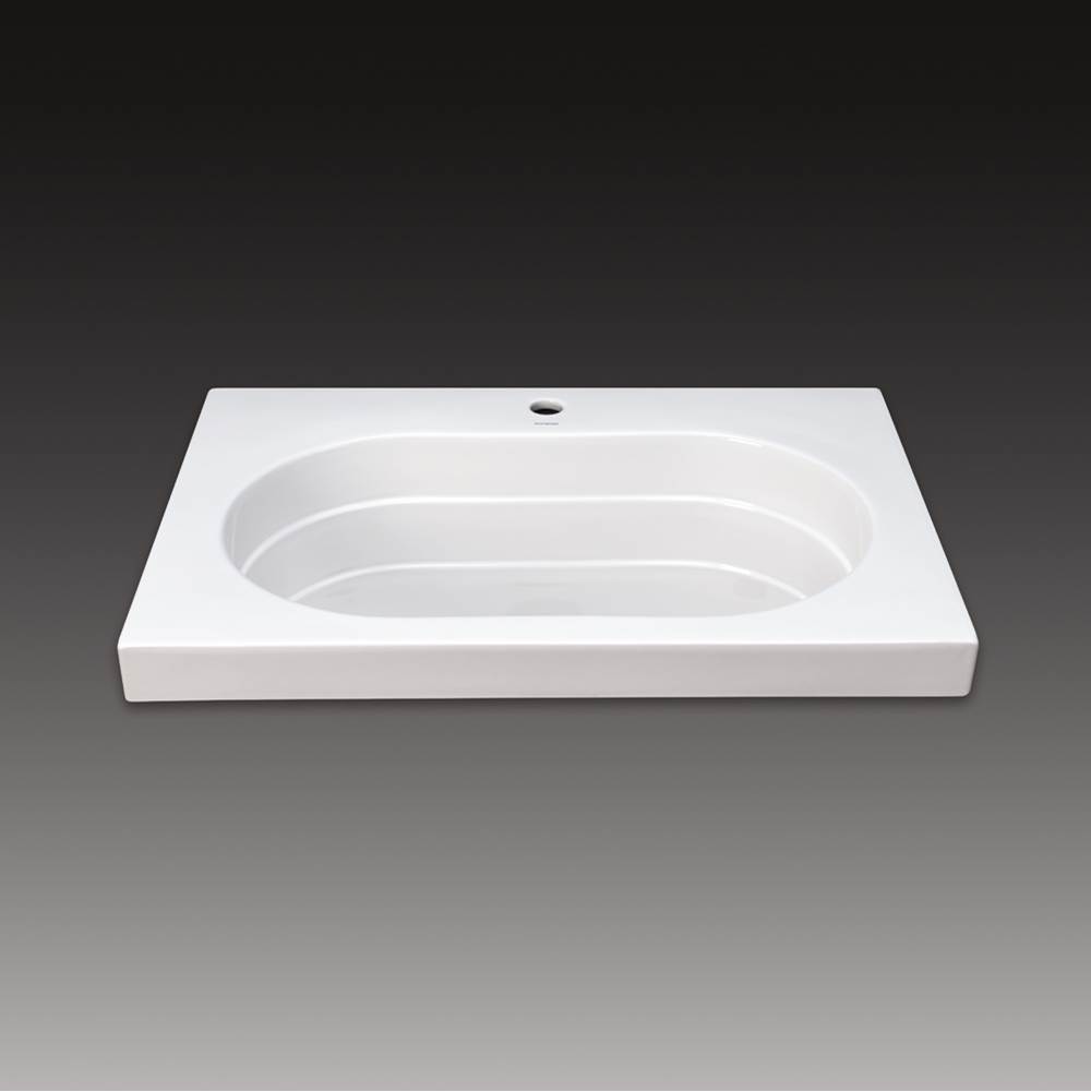 Ronbow 31'' Ashland™ Ceramic Utility Sinktop with Single Faucet Hole in White