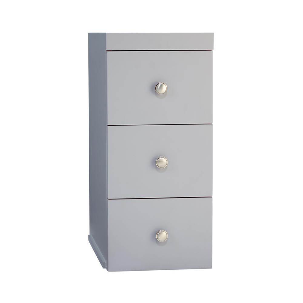 Ronbow 12'' Transitional Drawer Bridge with Three Drawers in Empire Gray