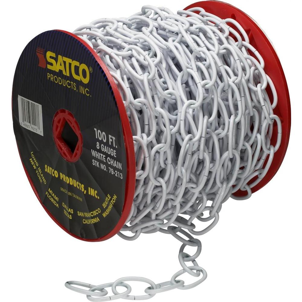 Satco 100 ft Reel Chain White 8 ga