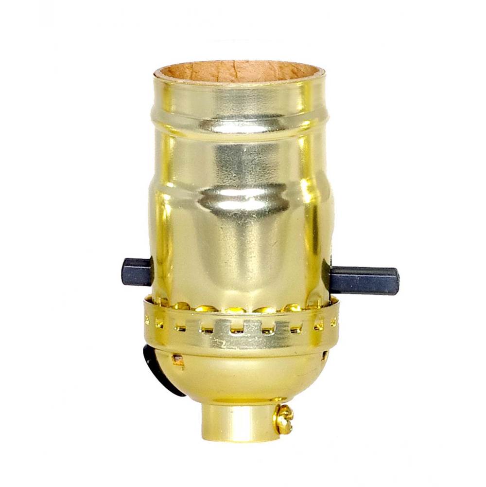 Satco Brite Gilt On/Off Push Socket with Side