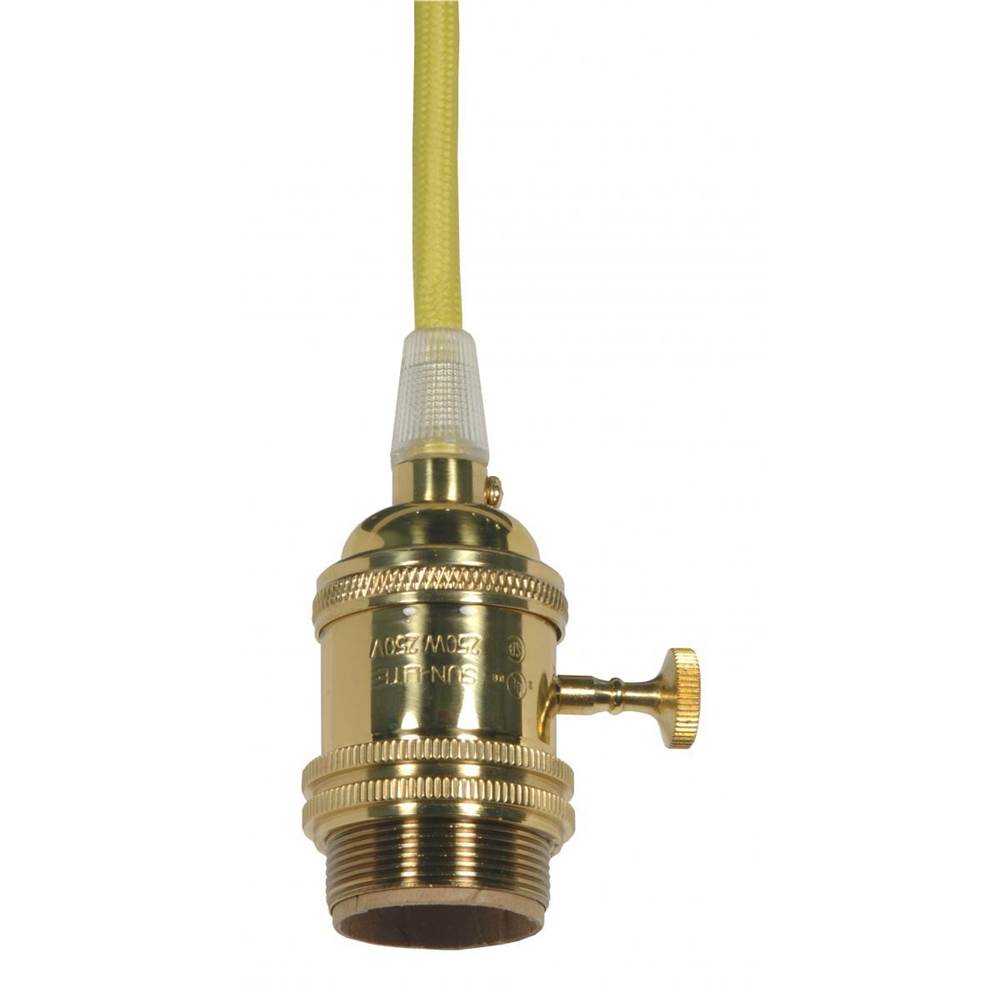 Satco Polished Brass 4 Pc Solid Brass On/Off T/k Socket