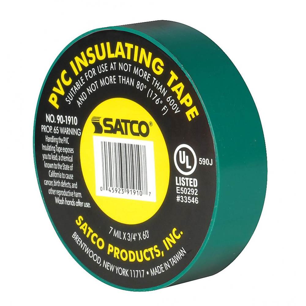 Satco Green Elec Tape 60 Ft. 3/4''