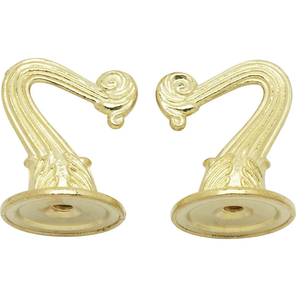 Satco 2 Brass Finish Hooks and Hdwr