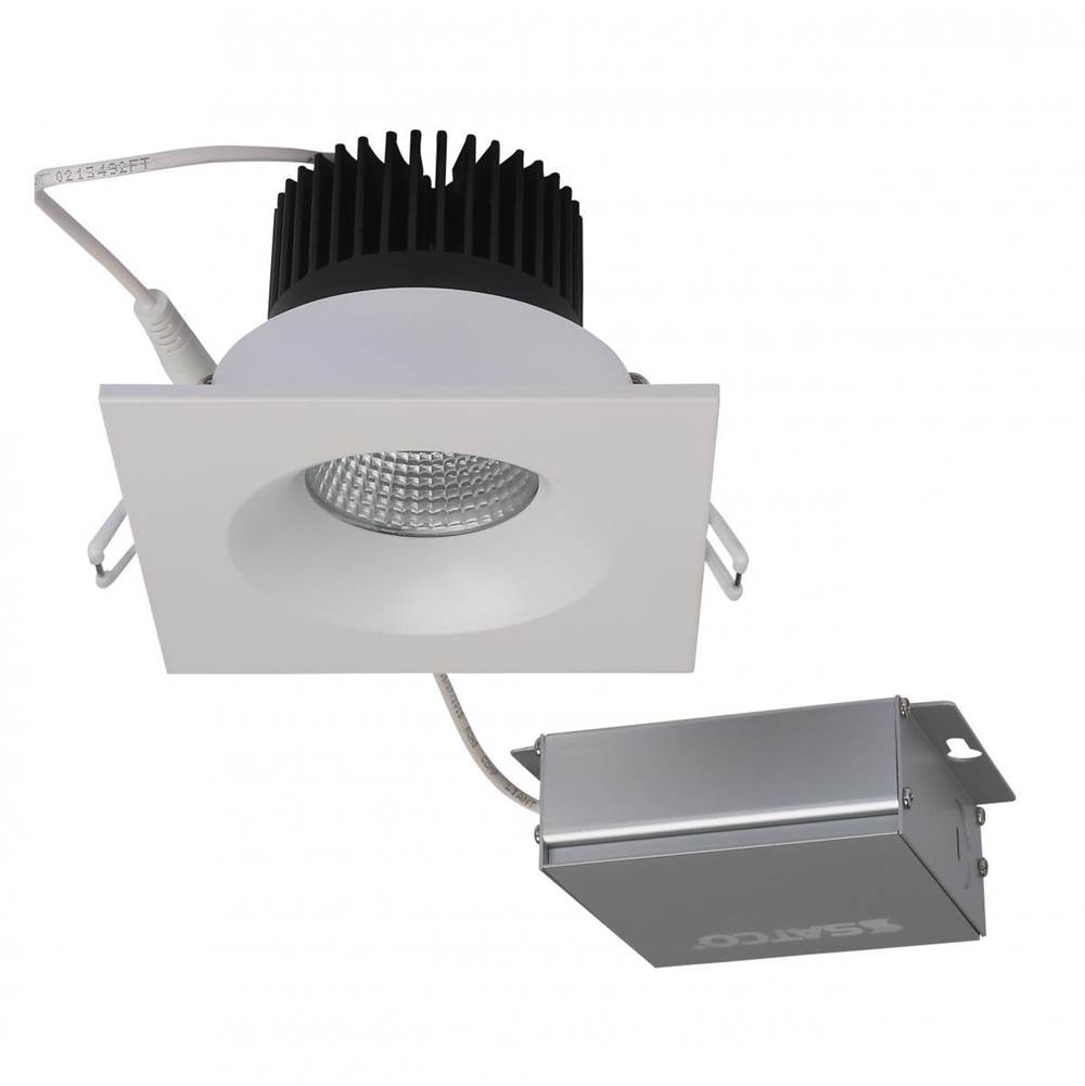 Satco 12 W LED Direct Wire Downlight, 3.5'', 3000K, 120 V, Dimmable, Square, Remote Driver, White
