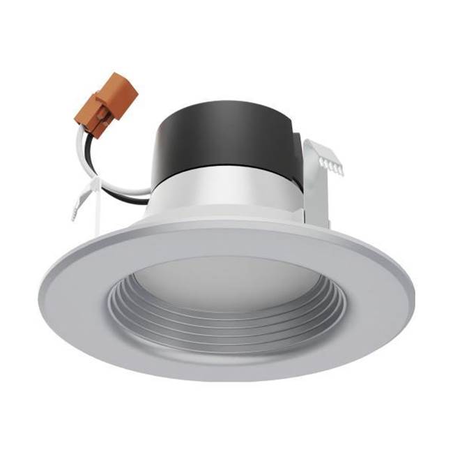 Satco 7 W LED Downlight Retrofit, 4'', CCT Selectable, 120 V, Dimmable, Brushed Nickel Finish