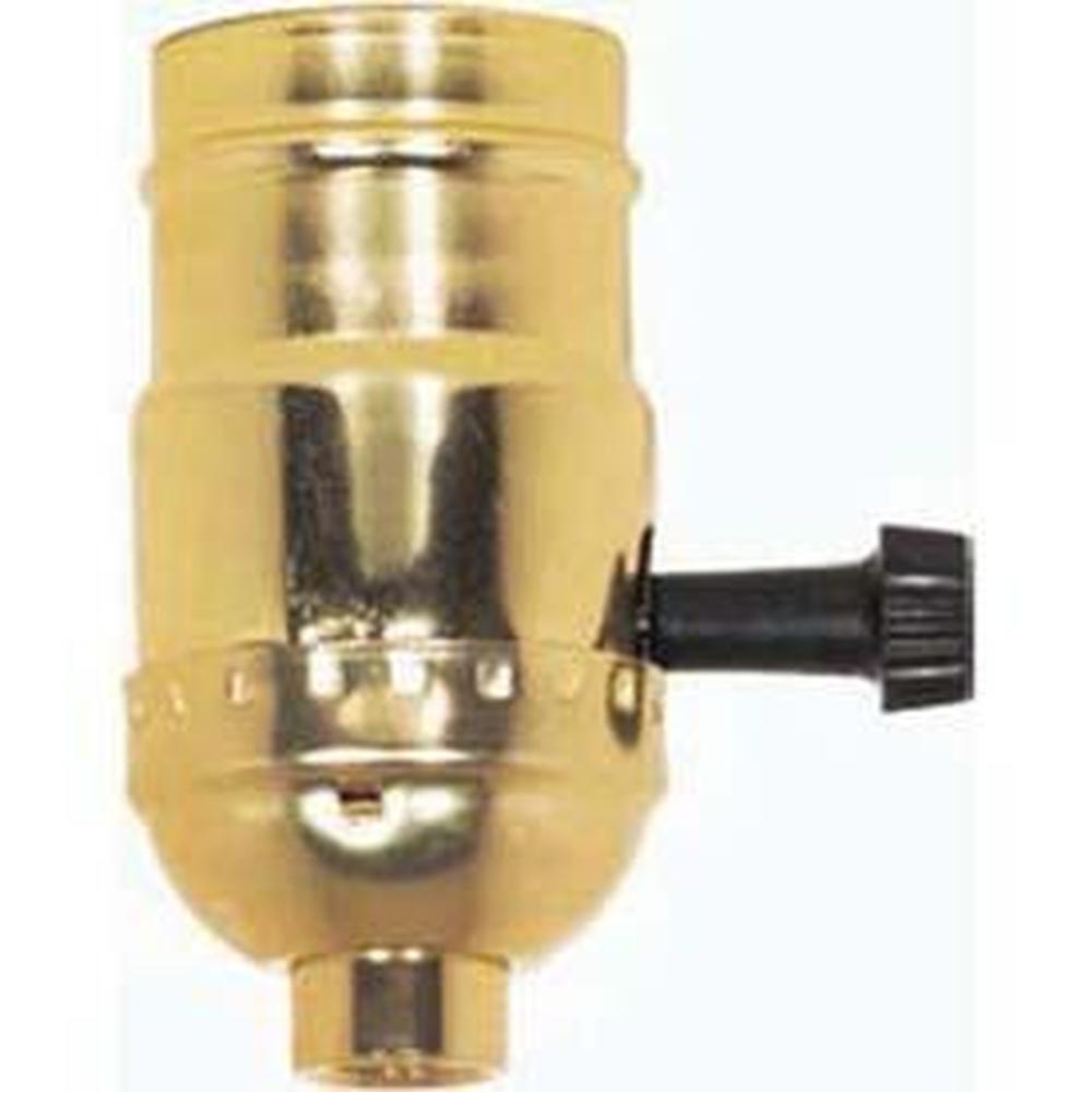 Satco Brite Gilt 3 Way Socket with Ss 1/8