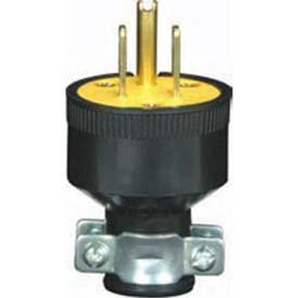 Satco 3 Prong Rubber Plug with Metal