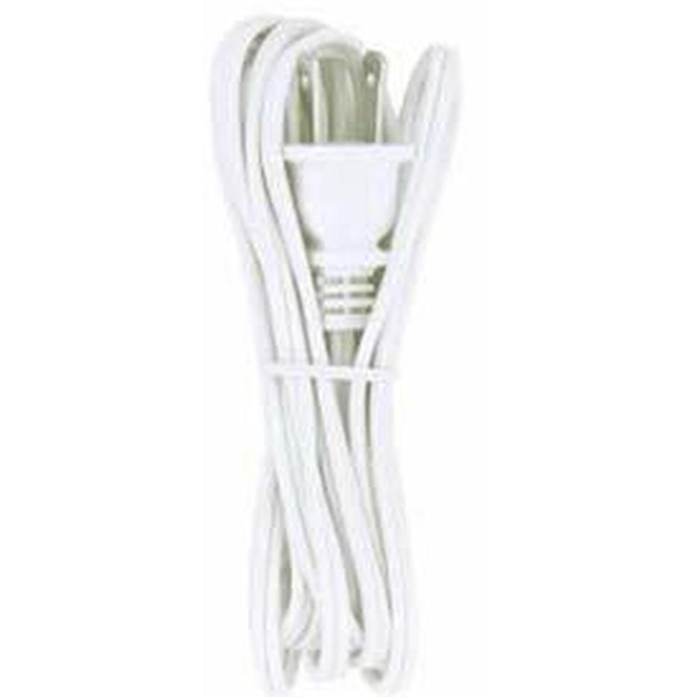 Satco 8 ft White Cord Set with Molded Plug