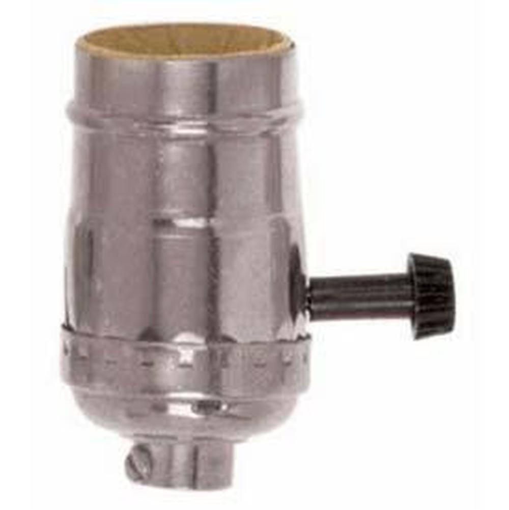 Satco Solid Brass Polished Nickel On/Off Turn Knob Socket with Ss