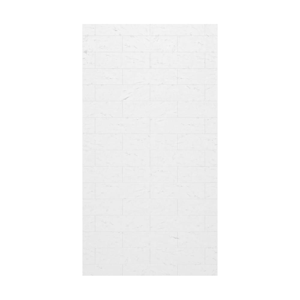 Swan MSMK-8438-1 38 x 84 Swanstone® Modern Subway Tile Glue up Bathtub and Shower Single Wall Panel in Carrara