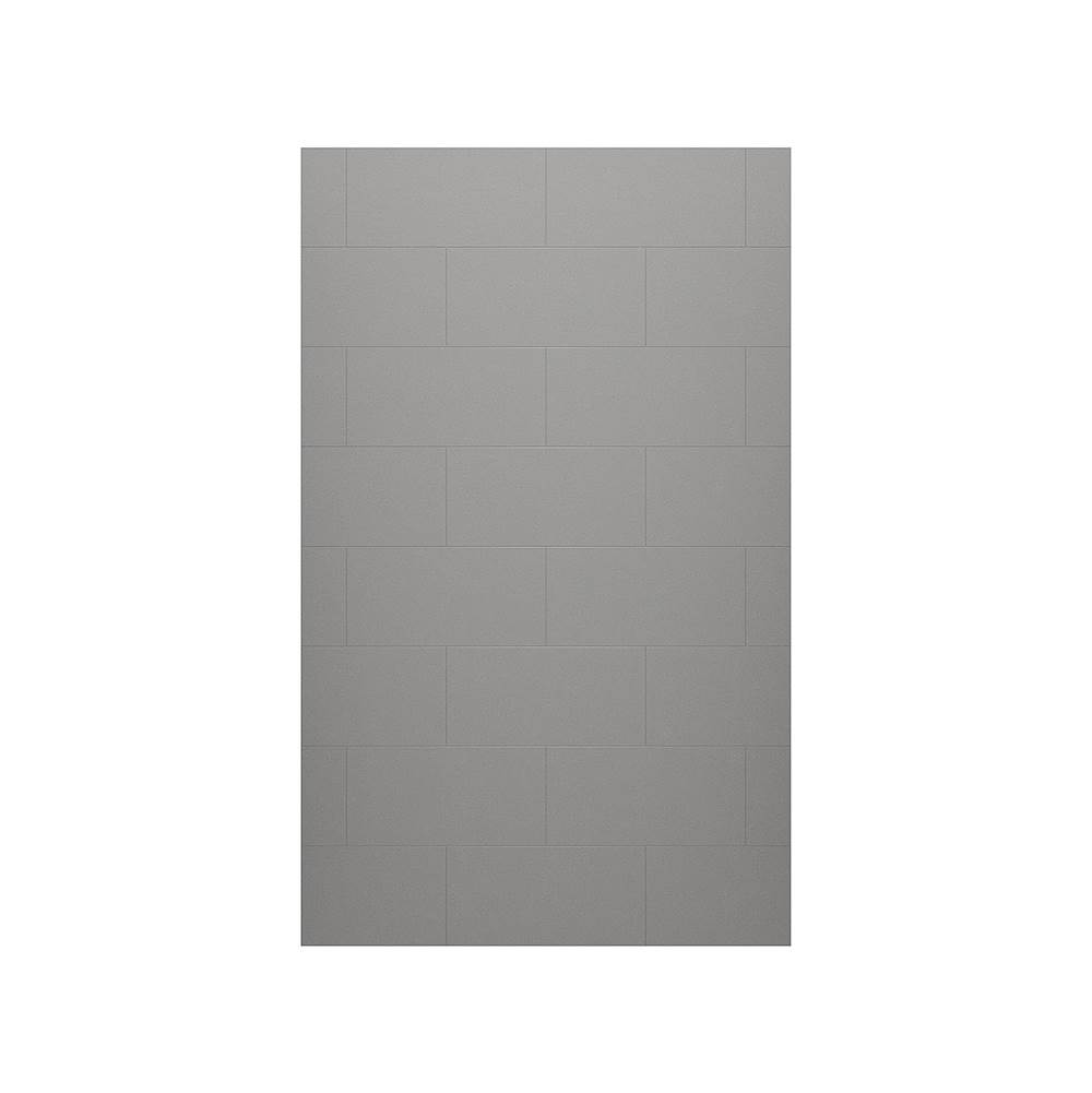 Swan TSMK-9662-1 62 x 96 Swanstone® Traditional Subway Tile Glue up Bathtub and Shower Single Wall Panel in Ash Gray