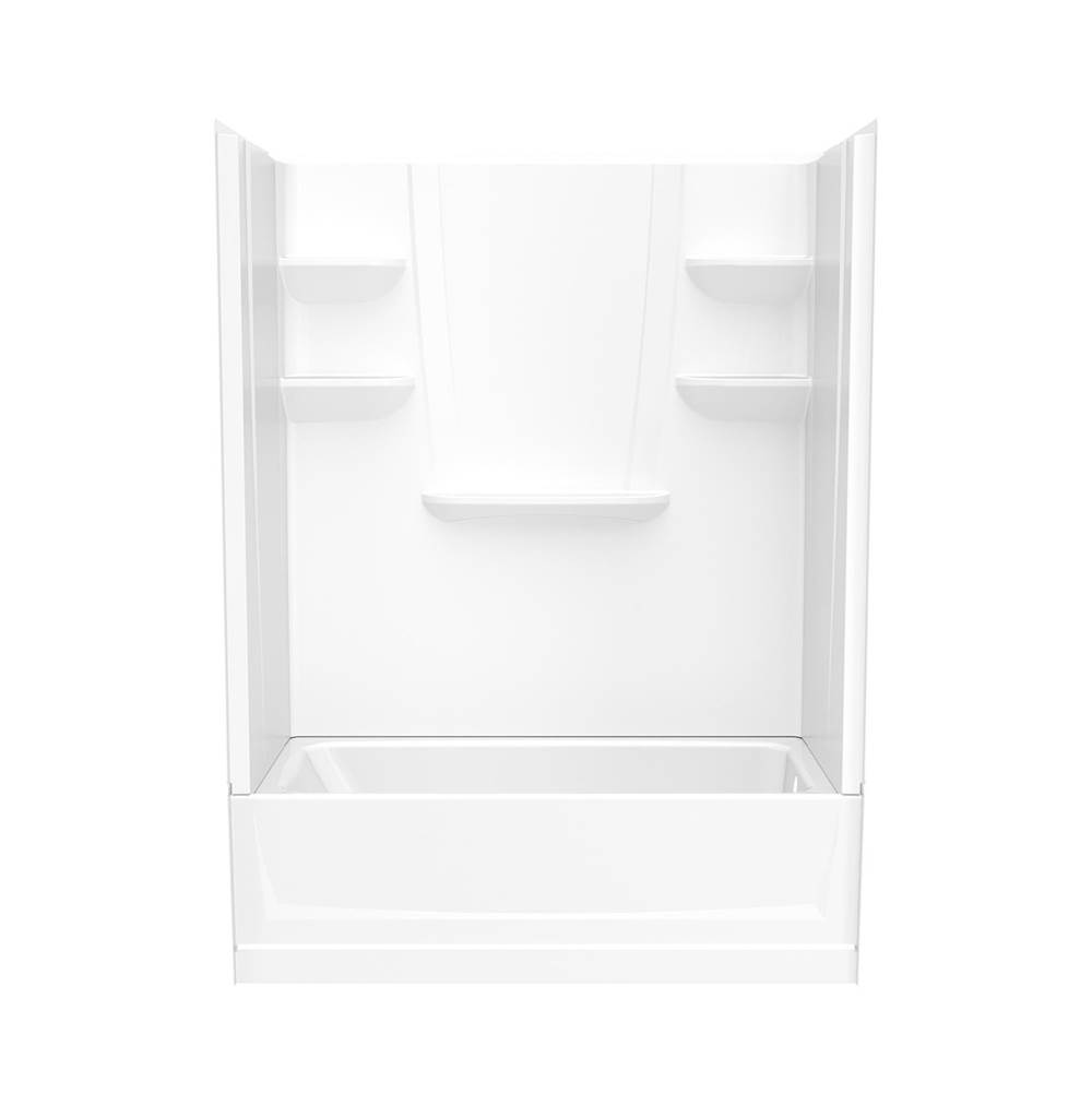 Swan VP6030CTSMAL/R 60 x 30 Veritek™ Pro Alcove Left Hand Drain Four Piece Tub Shower in White