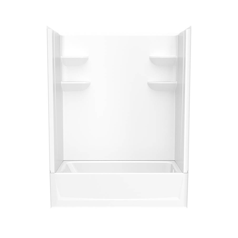 Swan VP6030CTS2L/R 60 x 30 Veritek™ Pro Alcove Right Hand Drain Four Piece Tub Shower in White