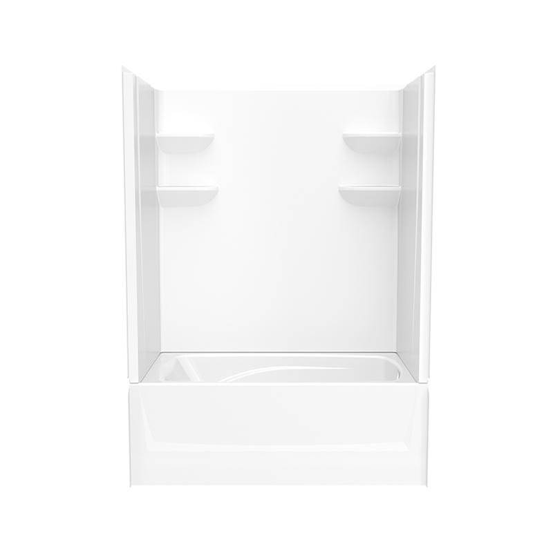 Swan VP6036CTSM2L/R 60 x 36 Veritek™ Pro Alcove Right Hand Drain Four Piece Tub Shower in White