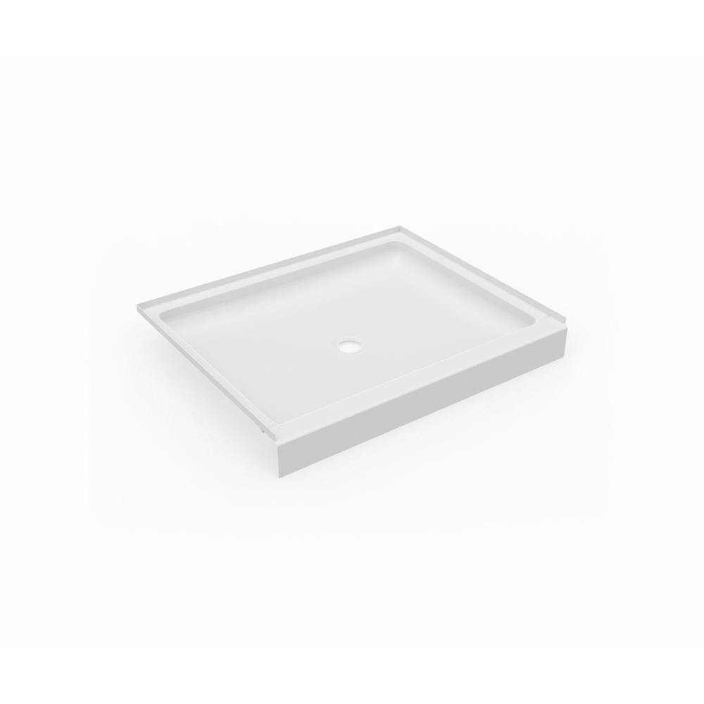 Swan SS-3442 34 x 42 Swanstone® Alcove Shower Pan with Center Drain in White
