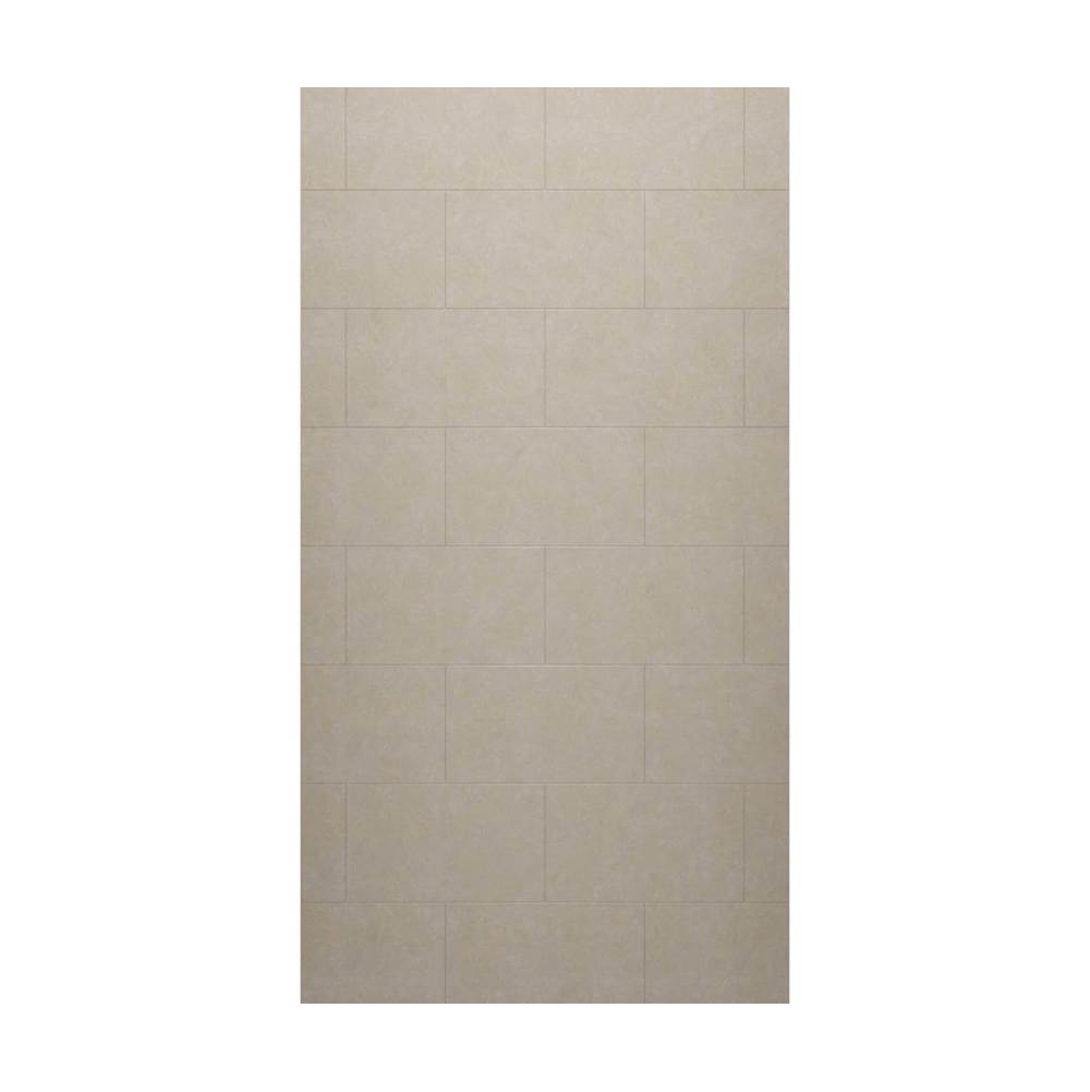 Swan TSMK-8438-1 38 x 84 Swanstone® Traditional Subway Tile Glue up Bathtub and Shower Single Wall Panel in Limestone