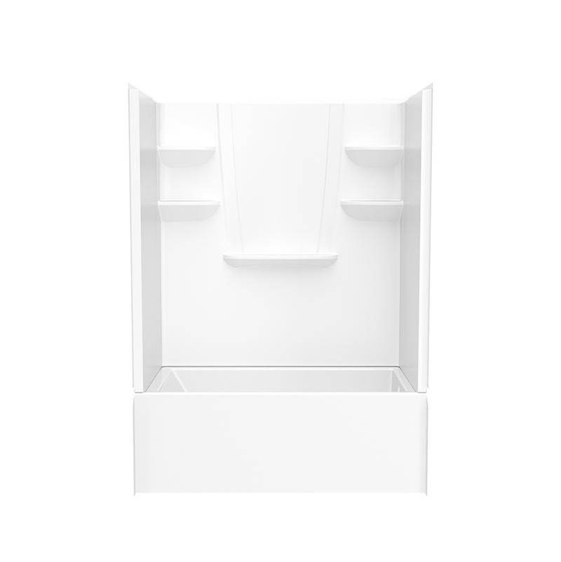 Swan VP6032CTSMMAL/R 60 x 32 Veritek™ Pro Alcove Left Hand Drain Four Piece Tub Shower in White