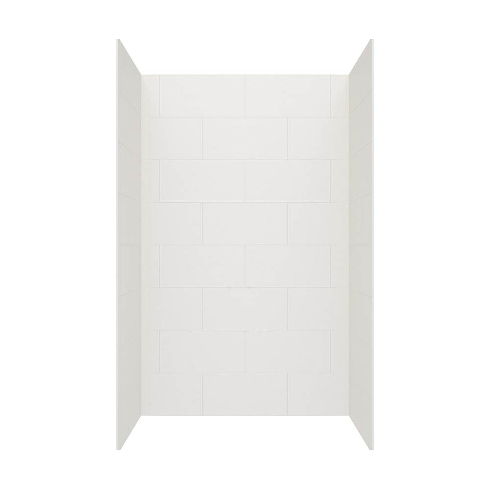 Swan TSMK84-3442 34 x 42 x 84 Swanstone® Traiditional Subway Tile Glue up Shower Wall Kit in Birch