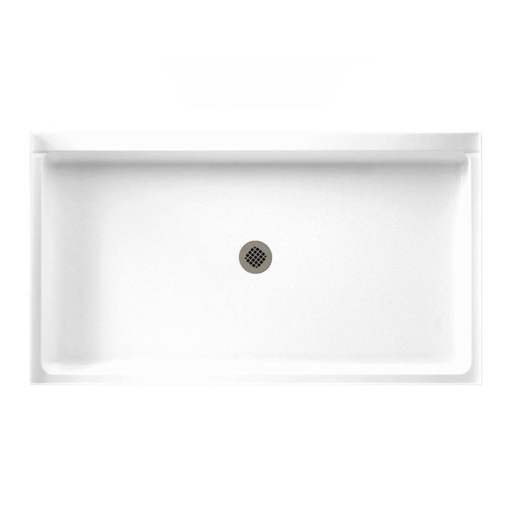 Swan SS-3260 32 x 60 Swanstone Alcove Shower Pan with Center Drain in Bisque