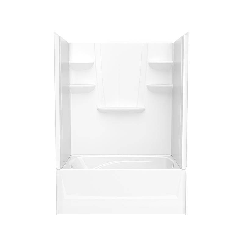 Swan VP6042CTSML/R 60 x 42 Veritek™ Pro Alcove Left Hand Drain Four Piece Tub Shower in White