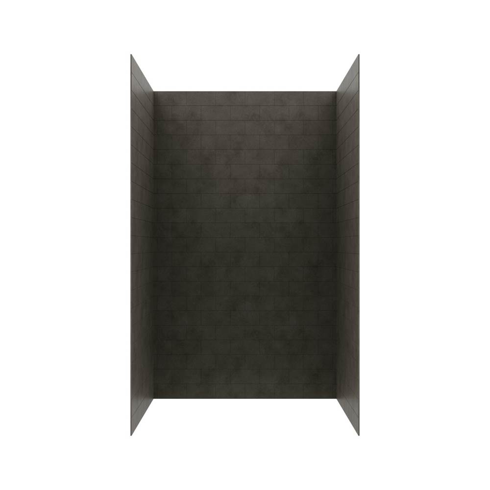 Swan MTMK84-3650 36 x 50 x 84 Swanstone® Metro Subway Tile Glue up Shower Wall Kit in Charcoal Gray
