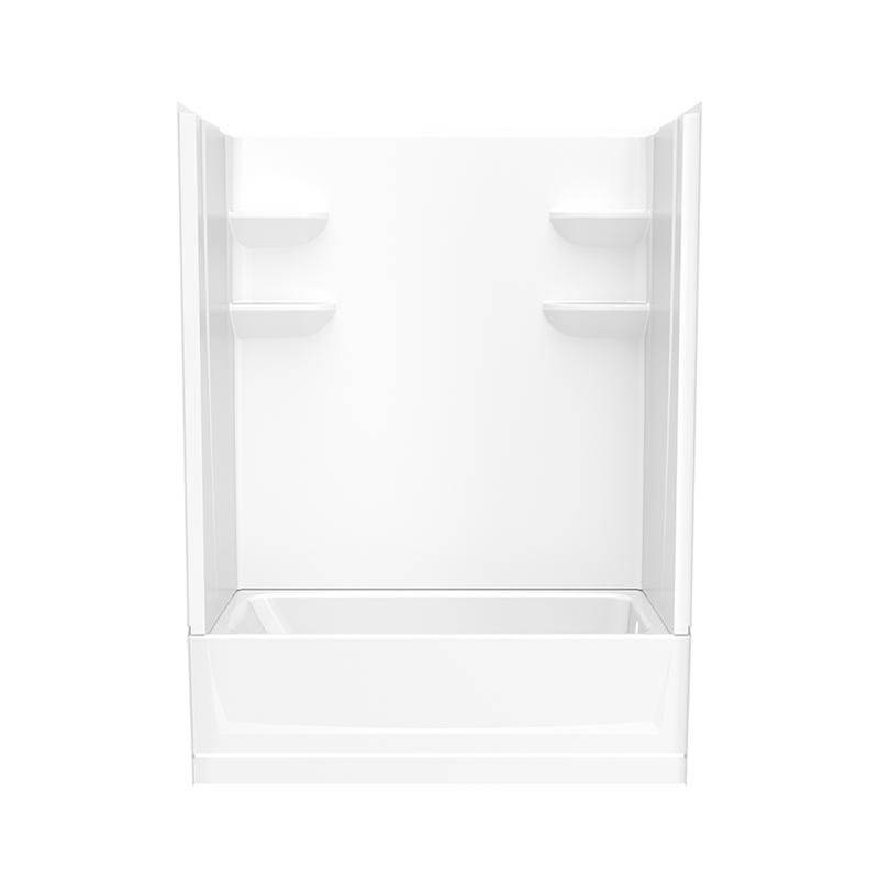 Swan VP6030CTSM2AL/R 60 x 30 Veritek™ Pro Alcove Right Hand Drain Four Piece Tub Shower in White