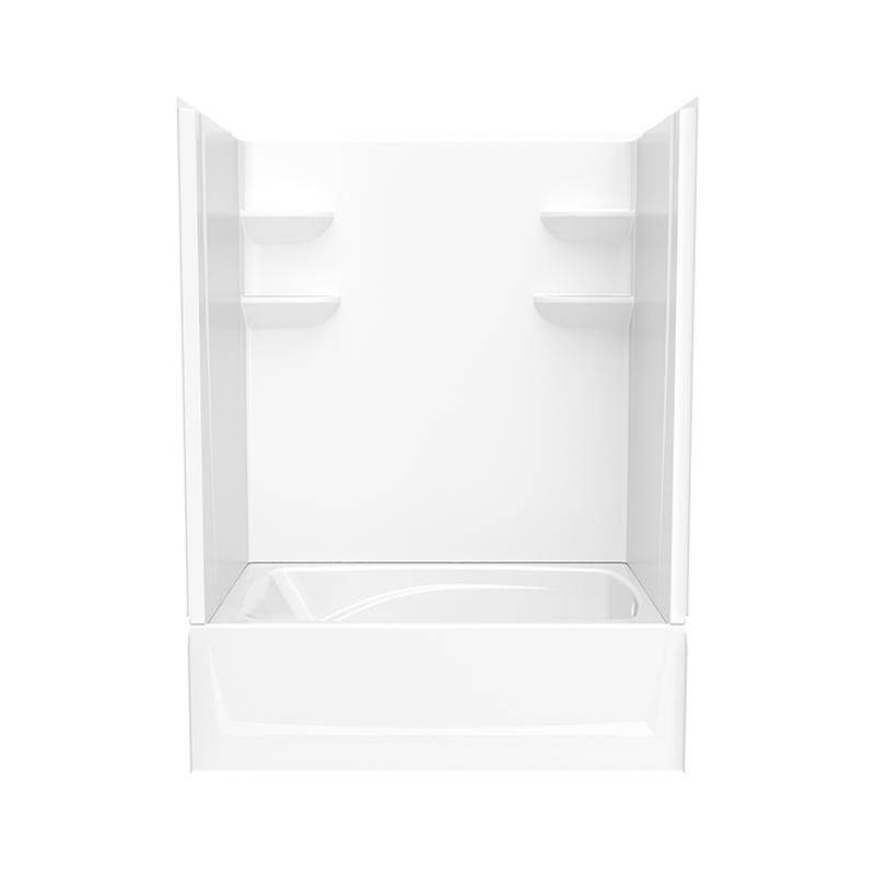 Swan VP6042CTS2L/R 60 x 42 Veritek™ Pro Alcove Right Hand Drain Four Piece Tub Shower in White