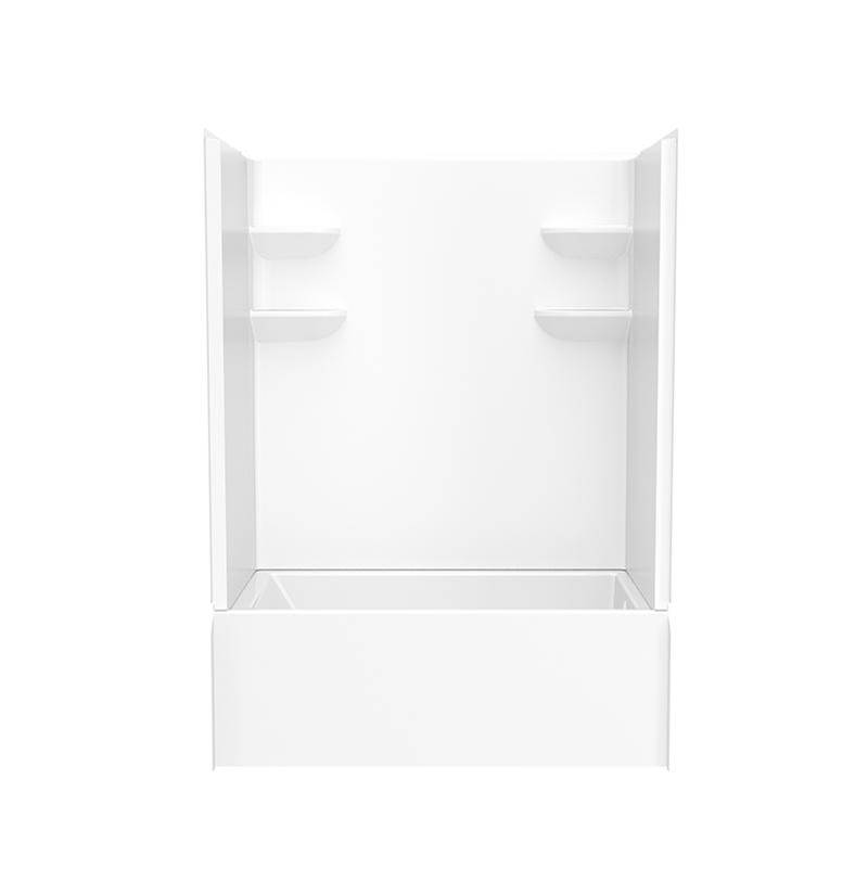 Swan VP6032CTSMM2AL/R 60 x 32 Veritek™ Pro Alcove Right Hand Drain Four Piece Tub Shower in White