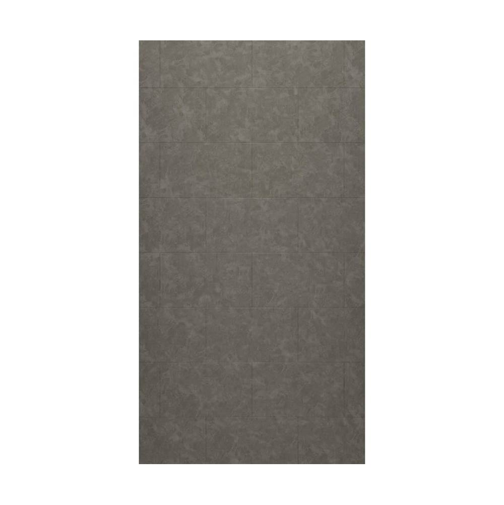 Swan TSMK-7242-1 42 x 72 Swanstone® Traditional Subway Tile Glue up Bathtub and Shower Single Wall Panel in Charcoal Gray