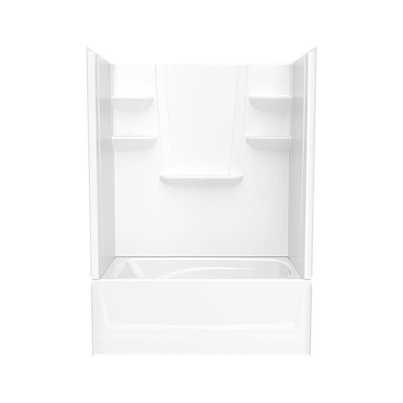 Swan VP6036CTSML/R 60 x 36 Veritek™ Pro Alcove Left Hand Drain Four Piece Tub Shower in White