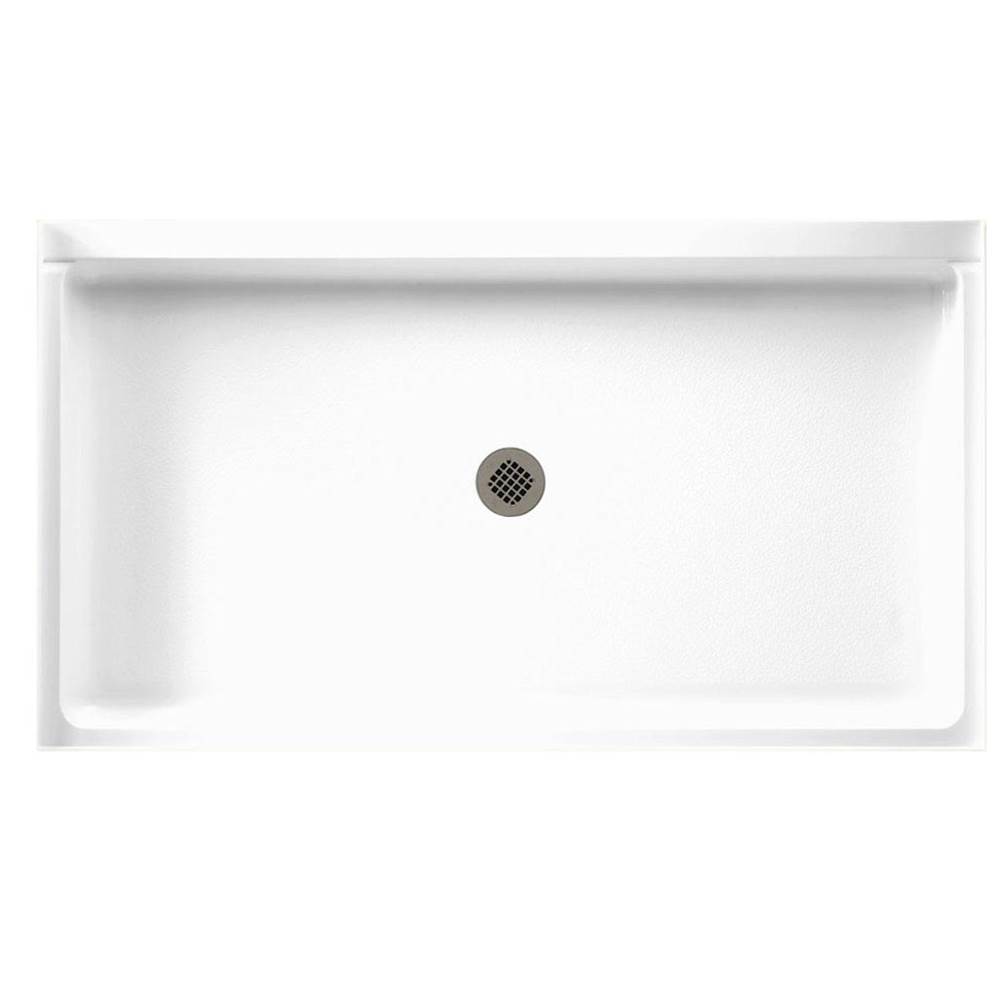 Swan SS-3460 34 x 60 Swanstone Alcove Shower Pan with Center Drain in Bisque