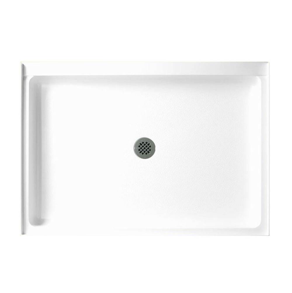 Swan SS-3448 34 x 48 Swanstone Alcove Shower Pan with Center Drain Ash Gray