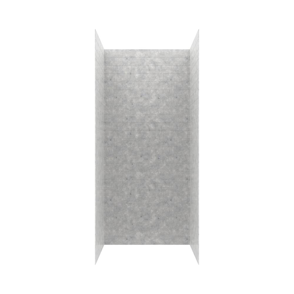 Swan MTMK96-3442 34 x 42 x 96 Swanstone® Metro Subway Tile Glue up Shower Wall Kit in Ice