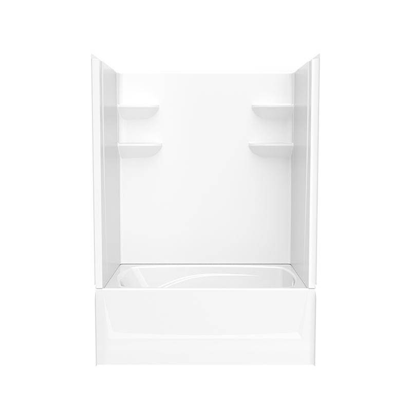 Swan VP6042CTSM2AL/R 60 x 42 Veritek™ Pro Alcove Right Hand Drain Four Piece Tub Shower in White