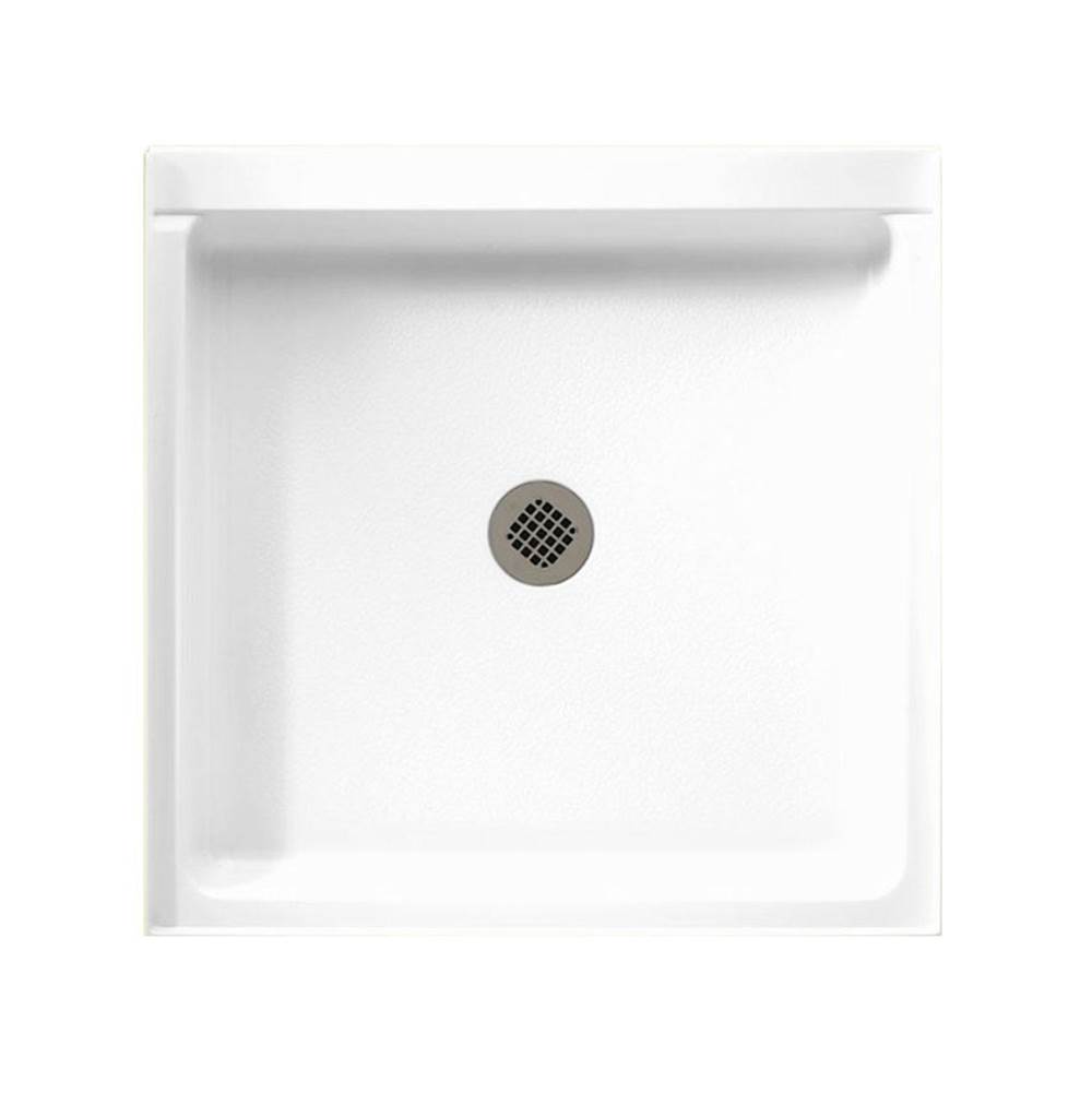 Swan SS-4242 42 x 42 Swanstone Alcove Shower Pan with Center Drain Birch