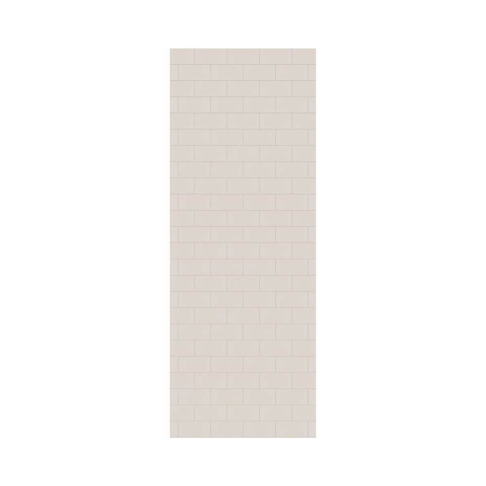 Swan MTMK-9636-1 36 x 96 Swanstone® Metro Subway Tile Glue up Bathtub and Shower Single Wall Panel in Bisque