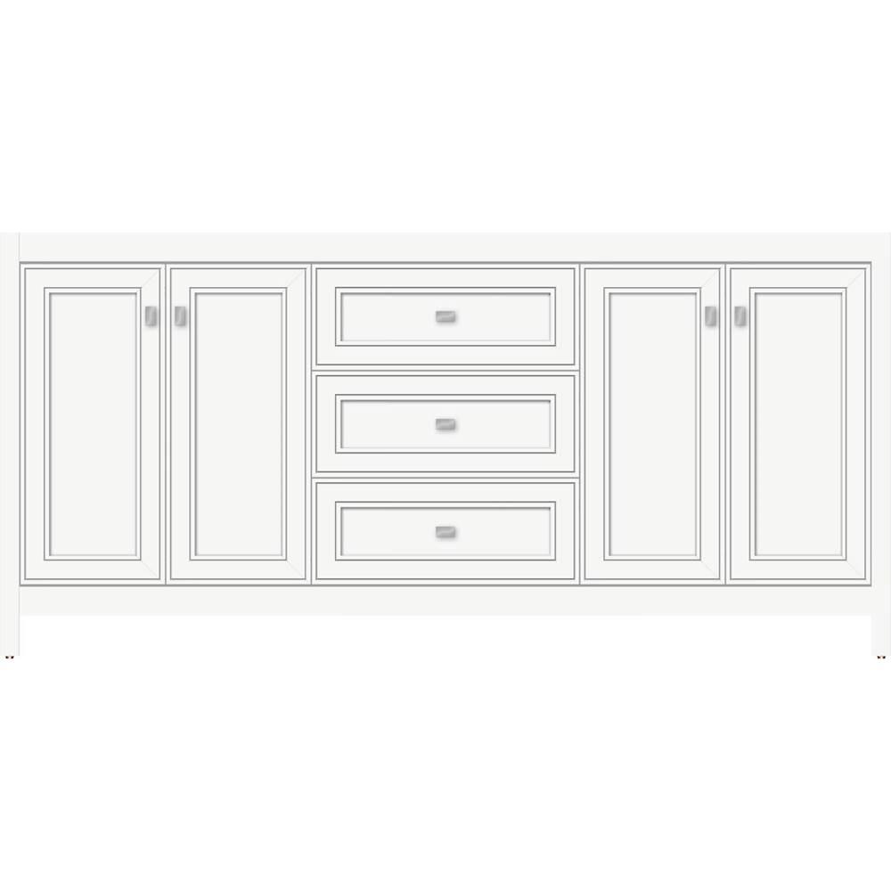 Strasser Woodenworks 72 X 18.5 X 34.5 Alki View Vanity Deco Miter Sat White Db