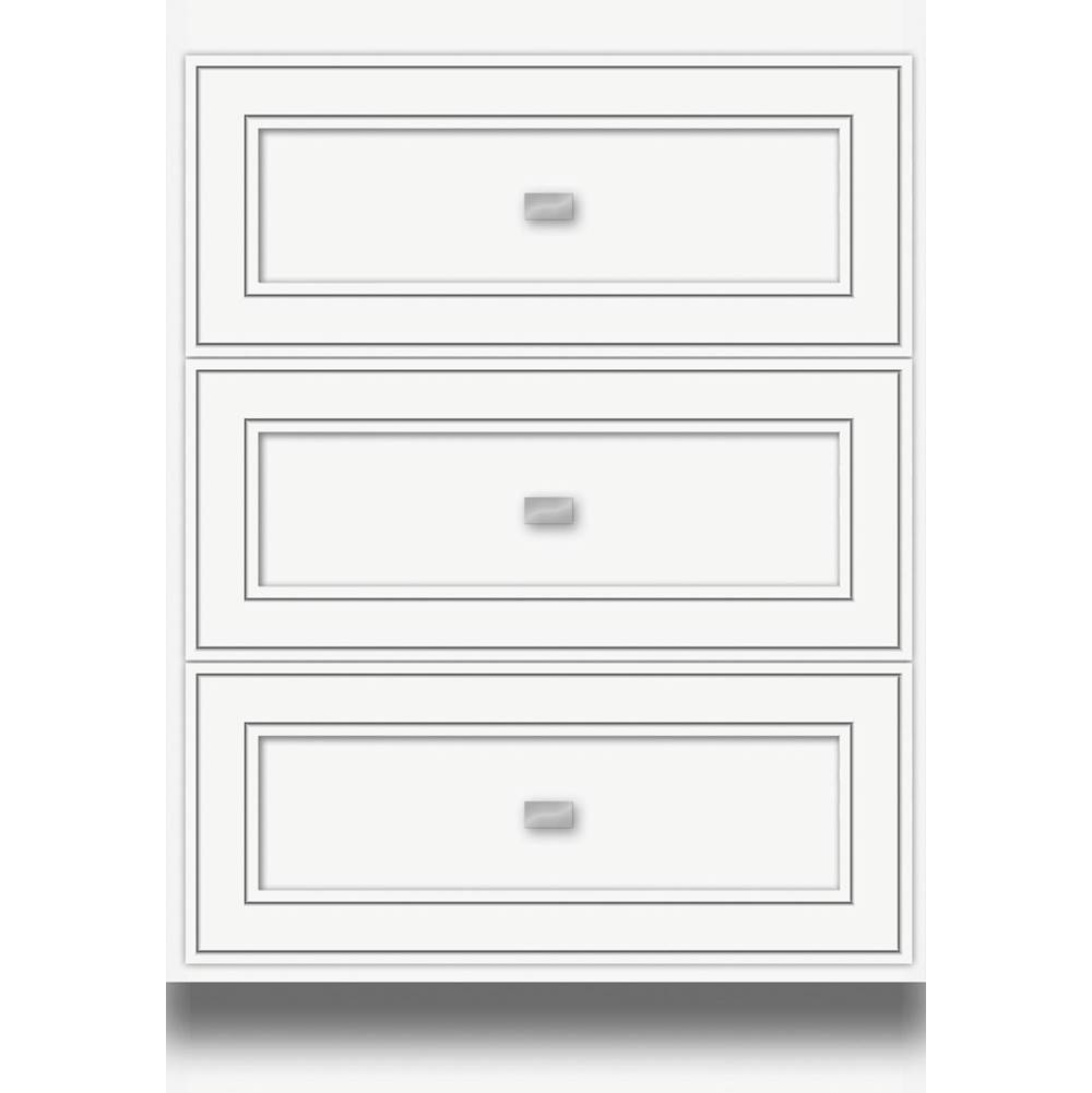Strasser Woodenworks 24 X 21 X 34.5 Montlake Drawer Bank Deco Miter Sat White