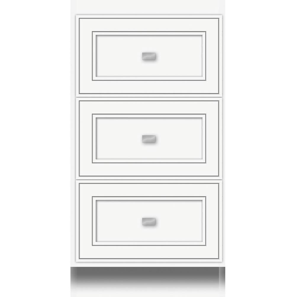 Strasser Woodenworks 18 X 21 X 34.5 Montlake Drawer Bank Deco Miter Sat White